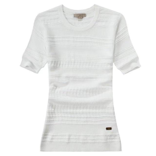 Burberry short round collar T woman S-2XL-002